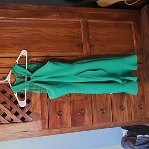 Green semi formal wedding guest dress